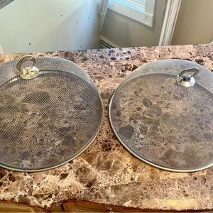 Bundle of 2 Metal Food Covers